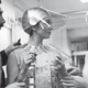 Julie Harris (right) on set. (Image by: Women's Wear Daily)
